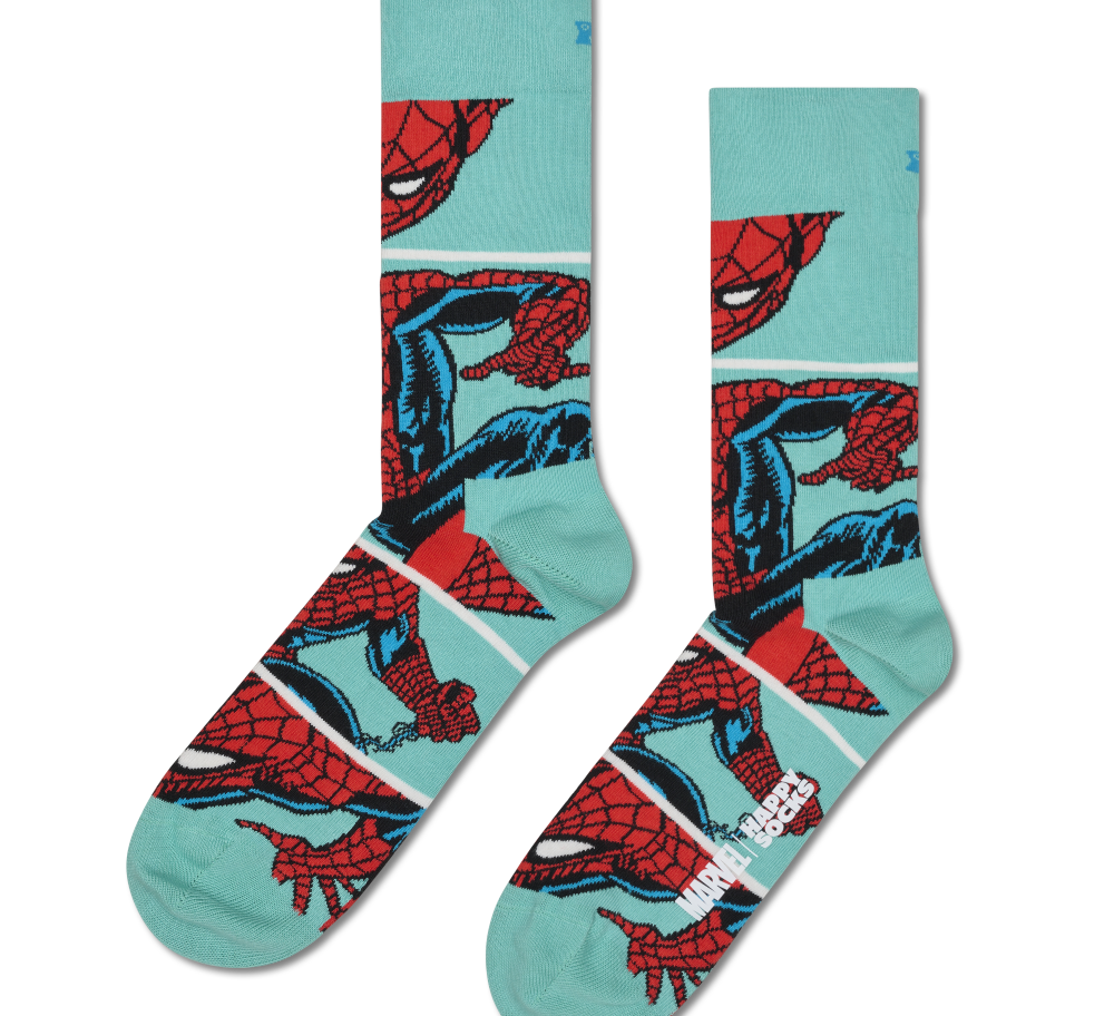 Happy Socks πολύχρωμες κάλτσες ενηλίκων (41-46) Spiderman P003610