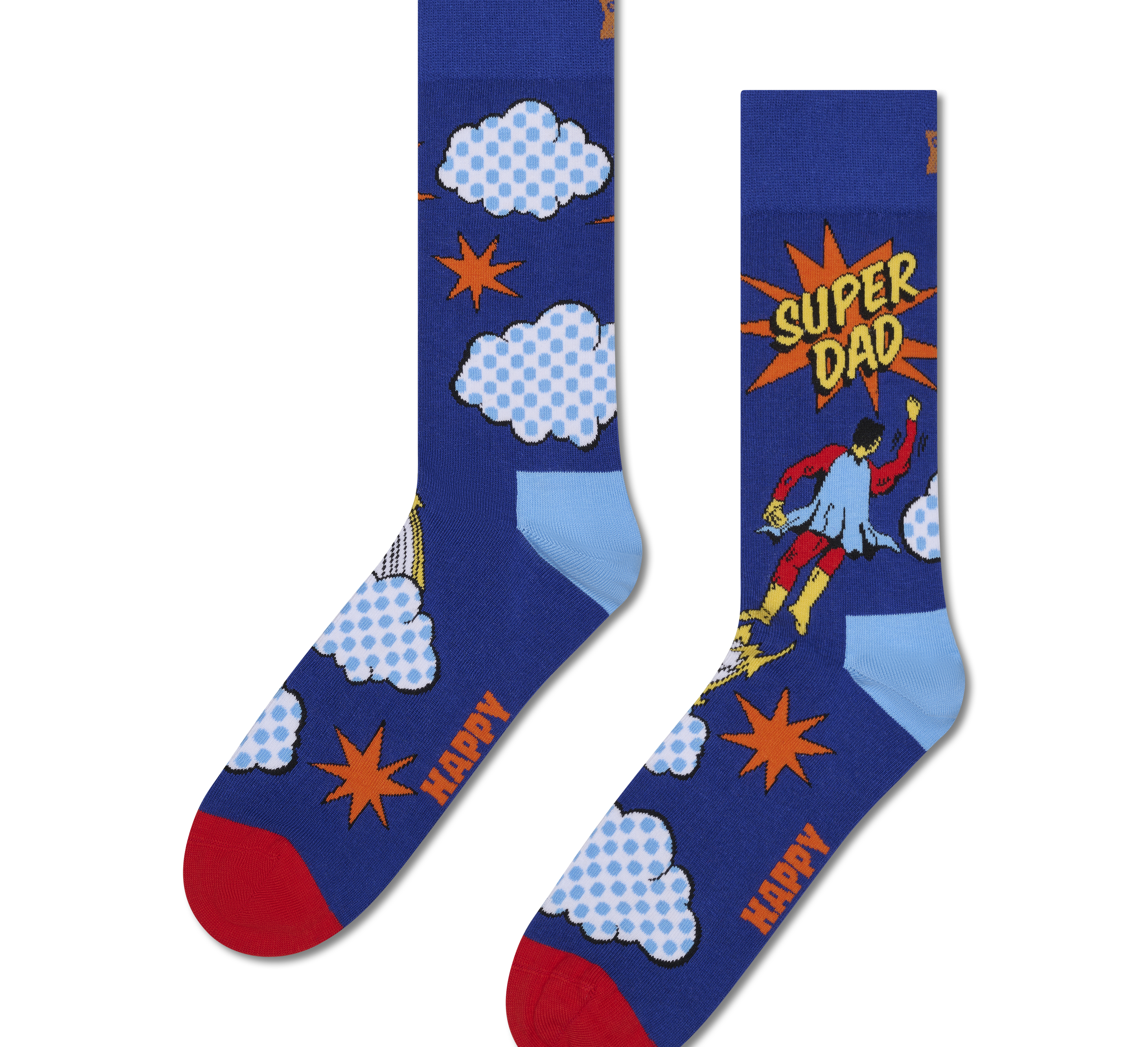 Happy Socks πολύχρωμες κάλτσες ενηλίκων Super Dad Sock P003788