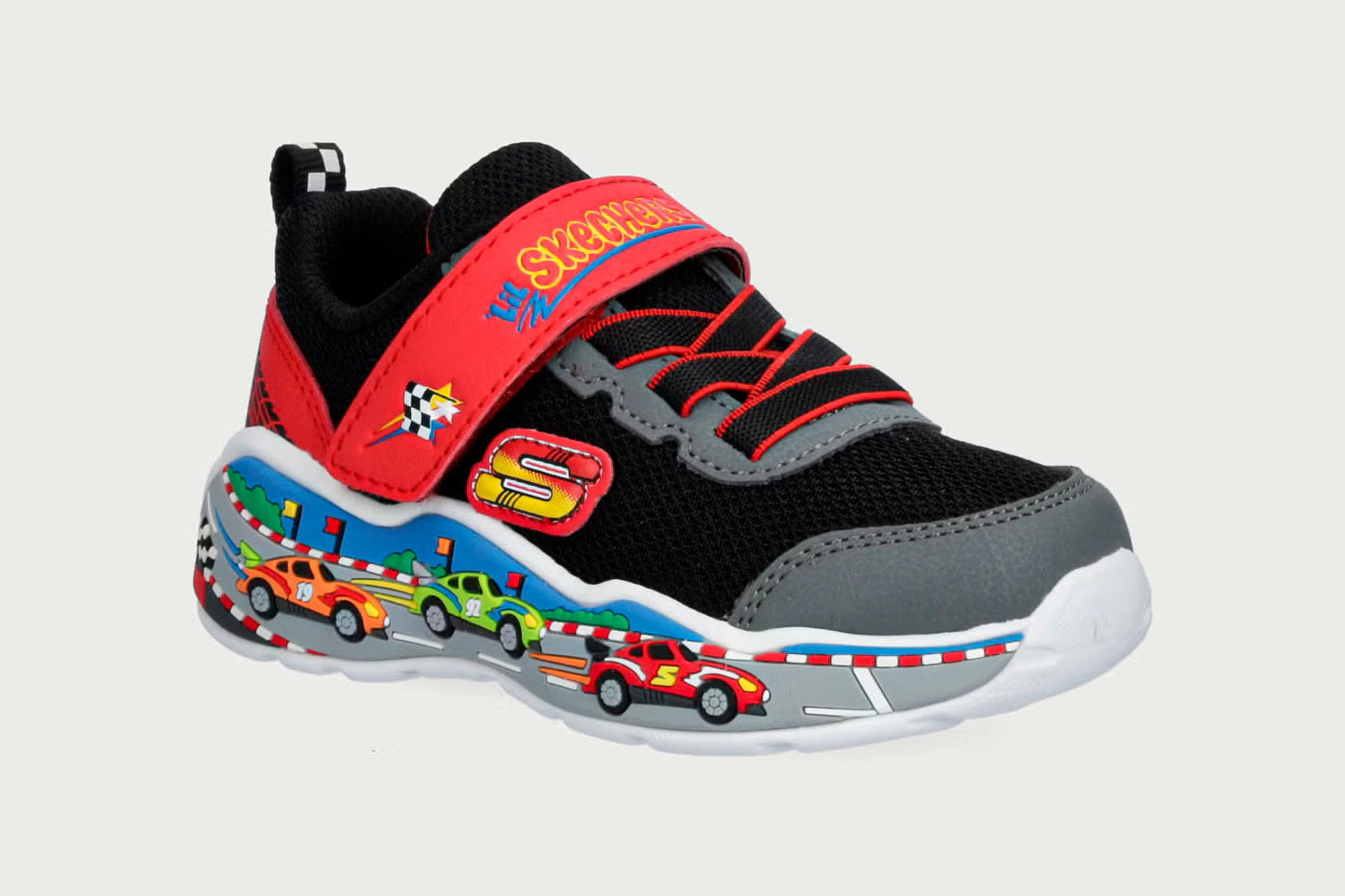 Skechers παιδικά αθλητικά παπούτσια για αγόρι Play Scene Black/Red 407312N/BKRD