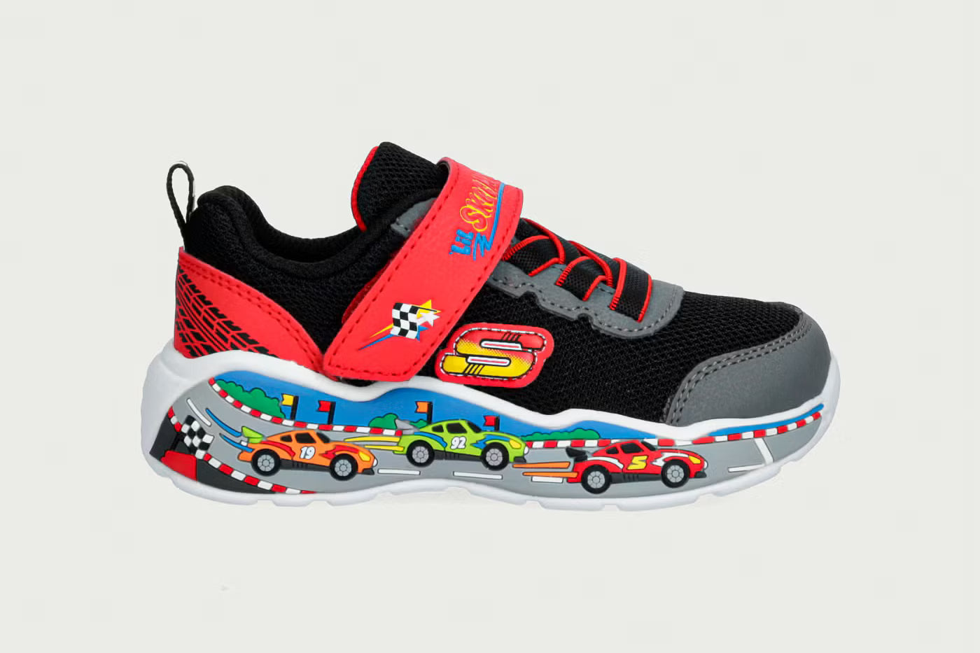 Skechers παιδικά αθλητικά παπούτσια για αγόρι Play Scene Black/Red 407312N/BKRD