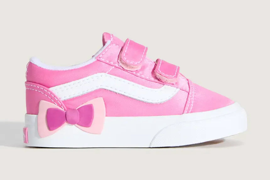 Vans Old Skool V Bow παιδικά sneakers για κορίτσια Φούξια VN000E9WFRQ1 (21-26)