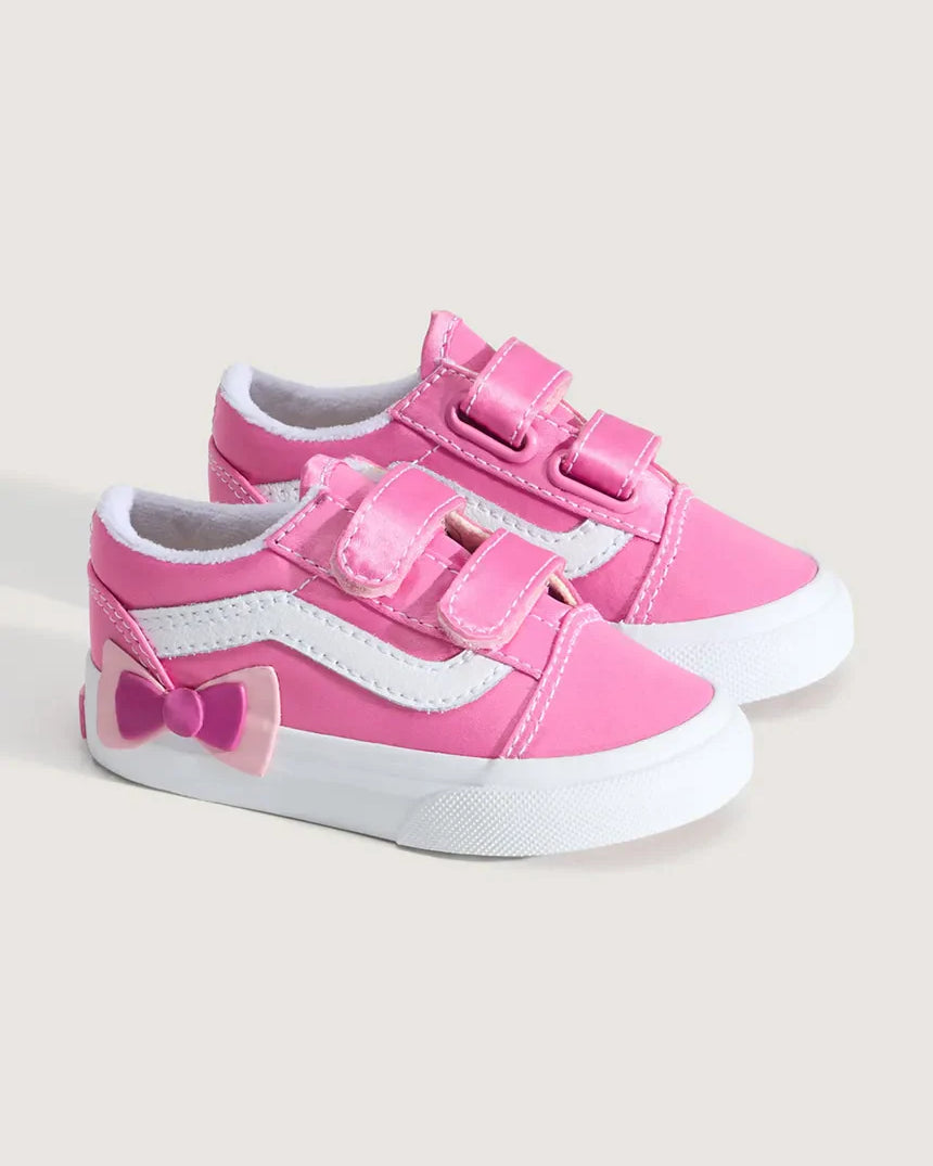 Vans Old Skool V Bow παιδικά sneakers για κορίτσια Φούξια VN000E9WFRQ1 (21-26)
