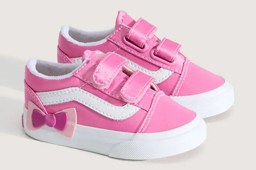 Vans Old Skool V Bow παιδικά sneakers για κορίτσια Φούξια VN000E9WFRQ1 (21-26)
