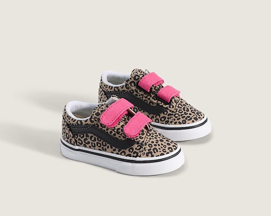 Vans παιδικά sneakers για κορίτσι Old Skool V LEOPARD POP Incense/Pink Velvet VN000VB2HO81