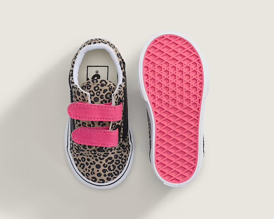 Vans παιδικά sneakers για κορίτσι Old Skool V LEOPARD POP Incense/Pink Velvet VN000VB2HO81