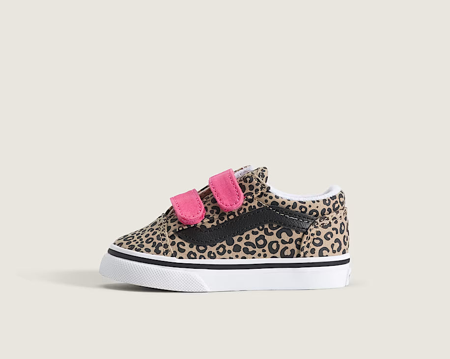 Vans παιδικά sneakers για κορίτσι Old Skool V LEOPARD POP Incense/Pink Velvet VN000VB2HO81