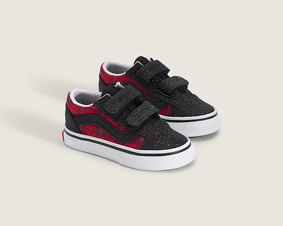 Vans Old Scool V παιδικά sneakers για κορίτσια Μαύρο glitter VN000CTGREB1