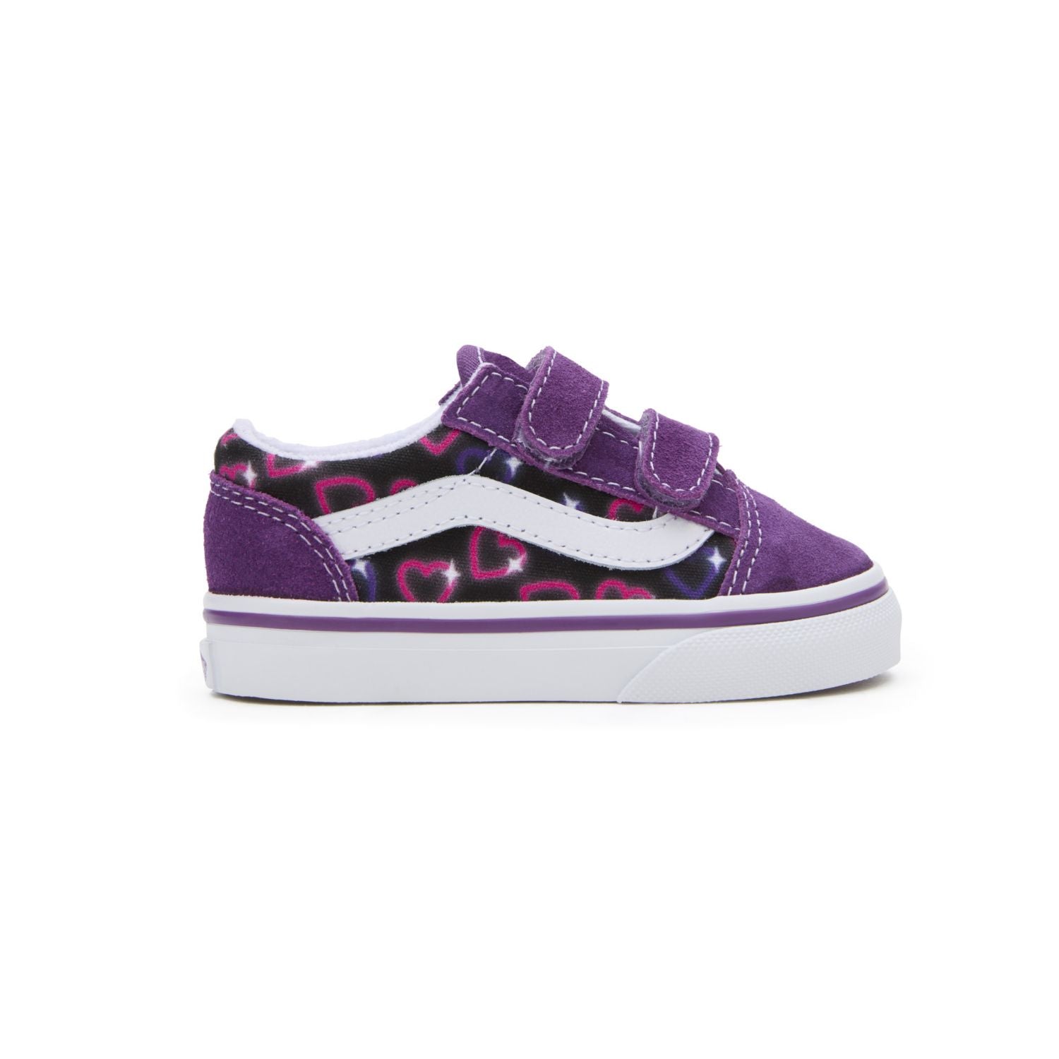 Vans παιδικά sneakers κορίτσι Μοβ Old Skoll V VN000CRWBJD1 Neon Hearts Purple/Multi