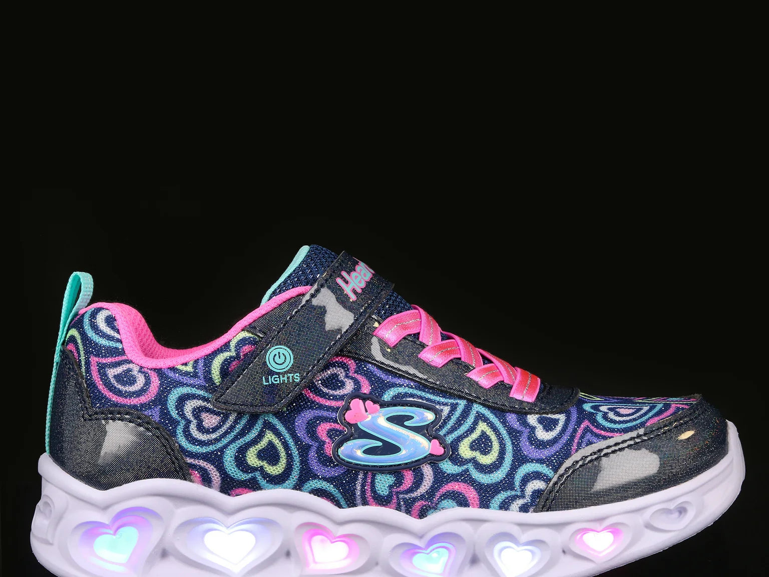 Skechers παιδικά αθλητικά παπούτσια με φωτάκια για κορίτσια Boogie Love 303257L/NVMT