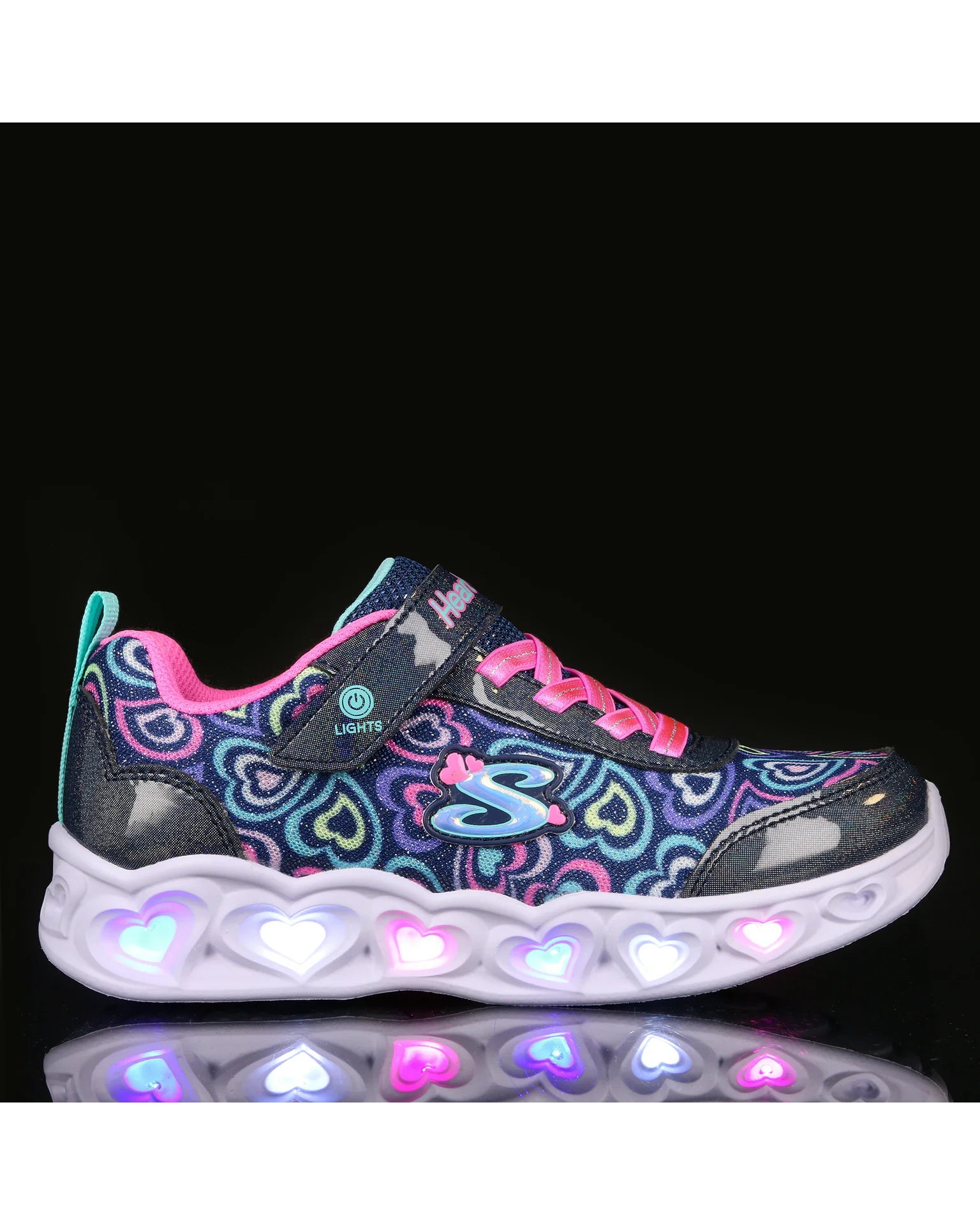 Skechers παιδικά αθλητικά παπούτσια με φωτάκια για κορίτσια Boogie Love 303257L/NVMT