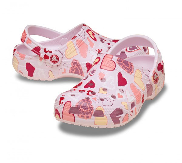 Crocs Classic VDay Clog για κορίτσια 209754-7CI Pink Milk Hearts