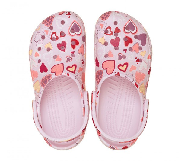 Crocs Classic VDay Clog για κορίτσια 209754-7CI Pink Milk Hearts