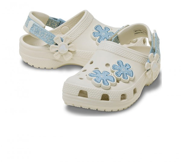Crocs Denim Flower clog για κορίτσια Μπεζ 212512-2MD