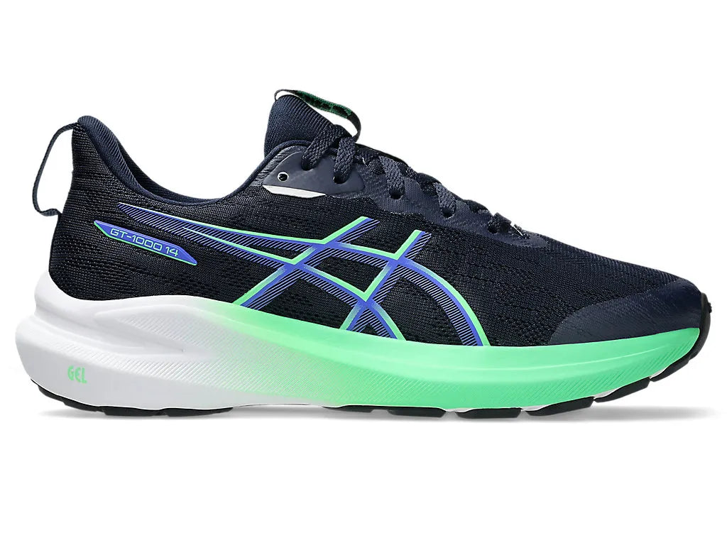 Asics αθλητικά running παπούτσια για εφήβους GT1000 14 GS 1014A382-400 Midnight/Vital Green