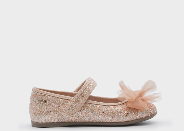 Mayoral παιδικές μπαλαρίνες για κορίτσια Χρυσό Glitter 46552 018