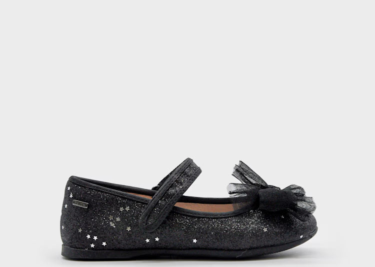 Mayoral παιδικές μπαλαρίνες για κορίτσια Μαύρο Glitter 46552 016