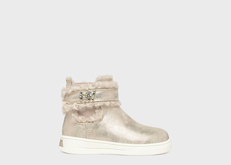 Mayoral γούνινα μποτάκια για κορίτσια Σαμπανιζέ 42573 066