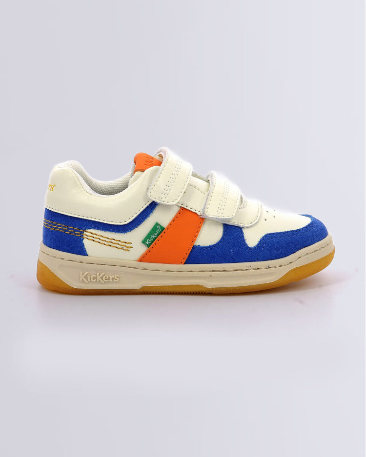 Kickers παιδικά sneakers αγόρι Kalido 910868-30 31 Blanc Blaeu Orange