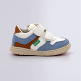 Kickers παιδικά ανατομικά sneakers Kickmotion 960550-10 33 Blanc Camel Bleu