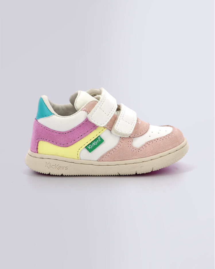 Kickers παιδικά ανατομικά sneakers Kickmotion 960552-10 111 Beige Rose Jaune