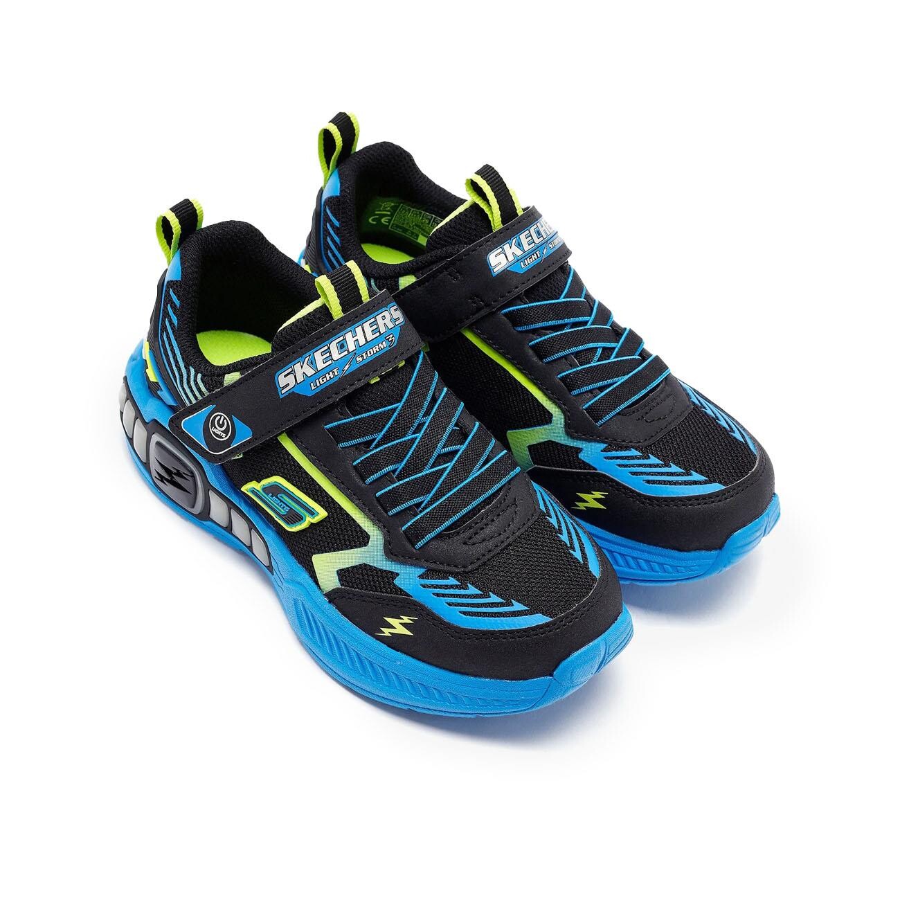 Skechers παιδικά αθλητικά παπούτσια με φωτάκια για αγόρια Light Storm Μπλε 400151L/BBLM