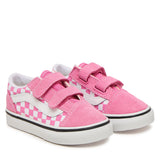 Vans Old Skool V παιδικά sneakers για κορίτσια Ροζ Color theory cherckerboard VN000CTGFRQ1