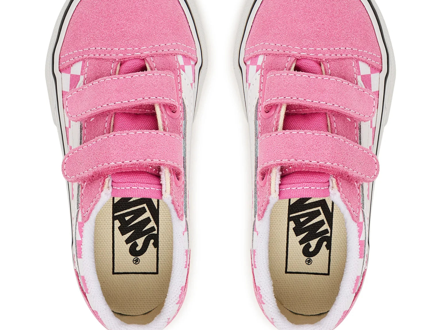 Vans Old Skool V παιδικά sneakers για κορίτσια Ροζ Color theory cherckerboard VN000CTGFRQ1