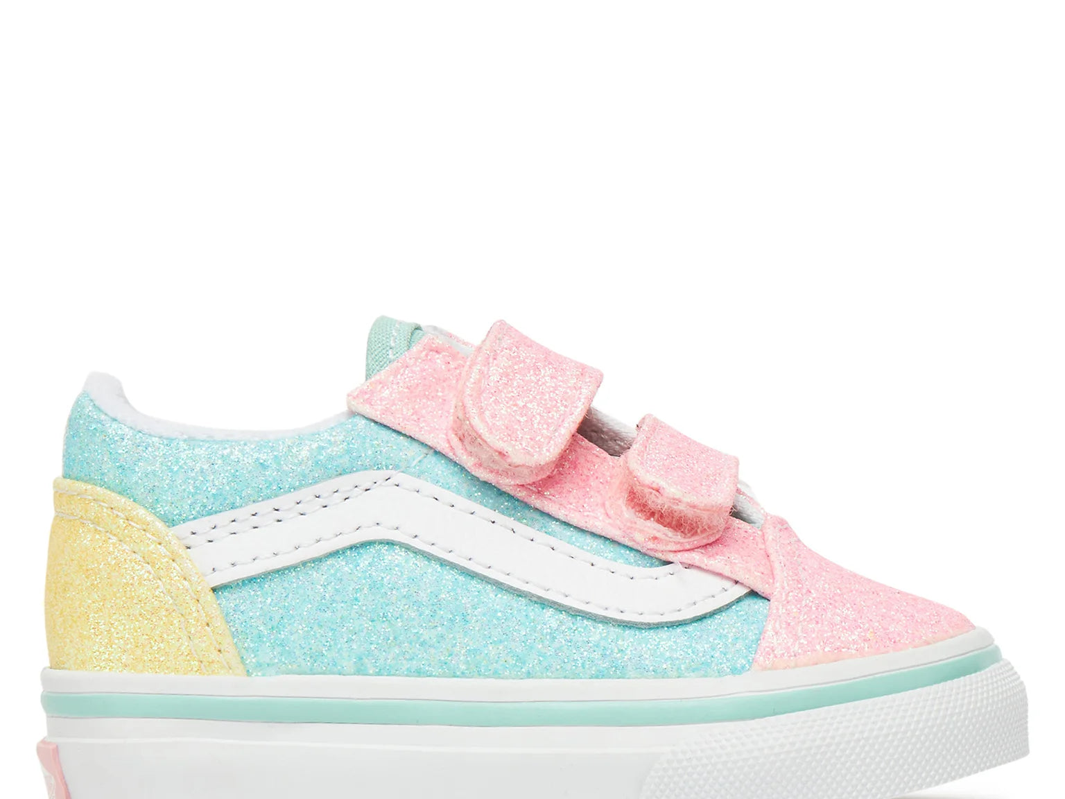 Vans Old Skool V παιδικά παπούτσια για κορίτσια Pastel Glitter Multi VN000CS6ZQP1