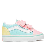 Vans Old Skool V παιδικά παπούτσια για κορίτσια Pastel Glitter Multi VN000CS6ZQP1