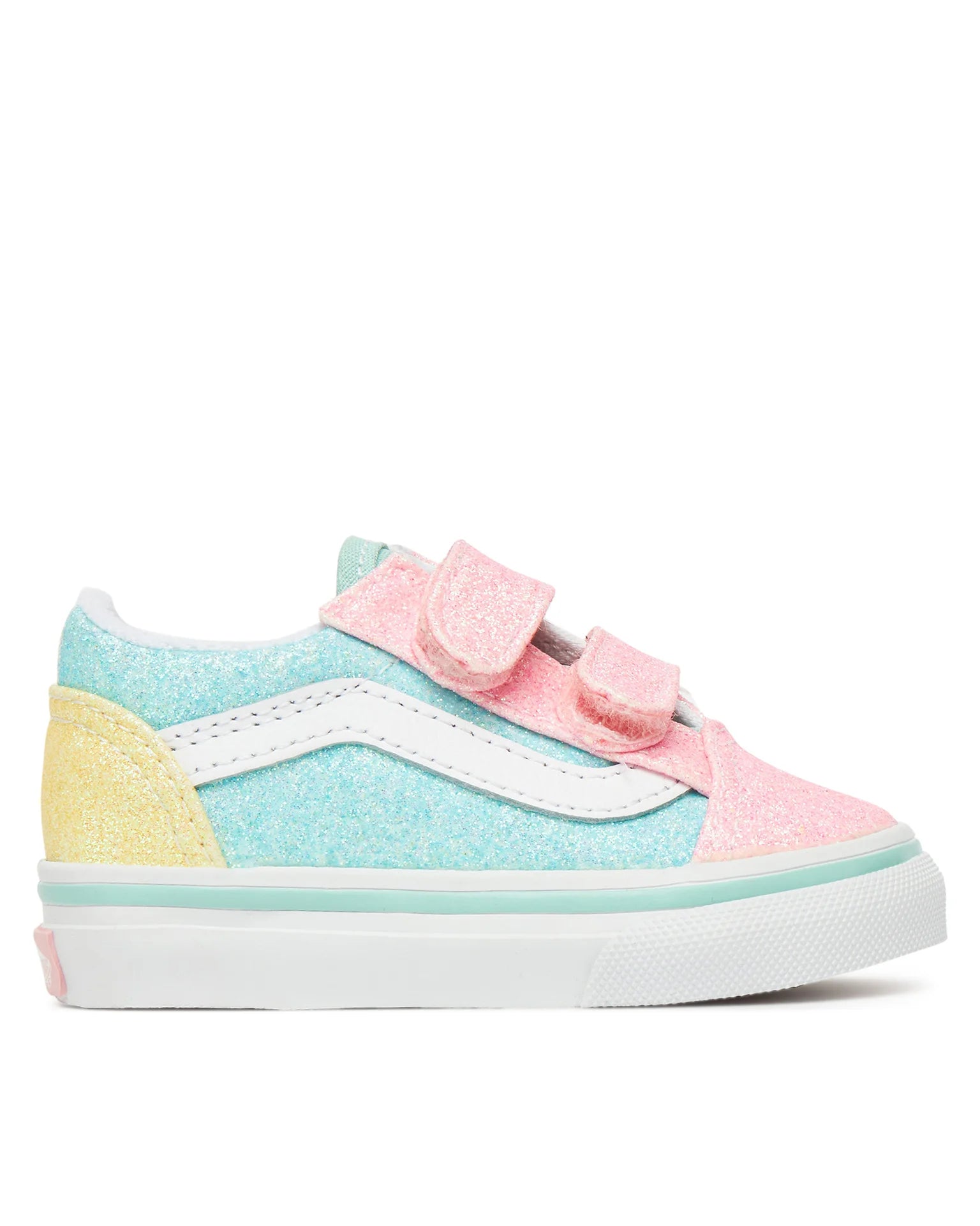 Vans Old Skool V παιδικά παπούτσια για κορίτσια Pastel Glitter Multi VN000CS6ZQP1
