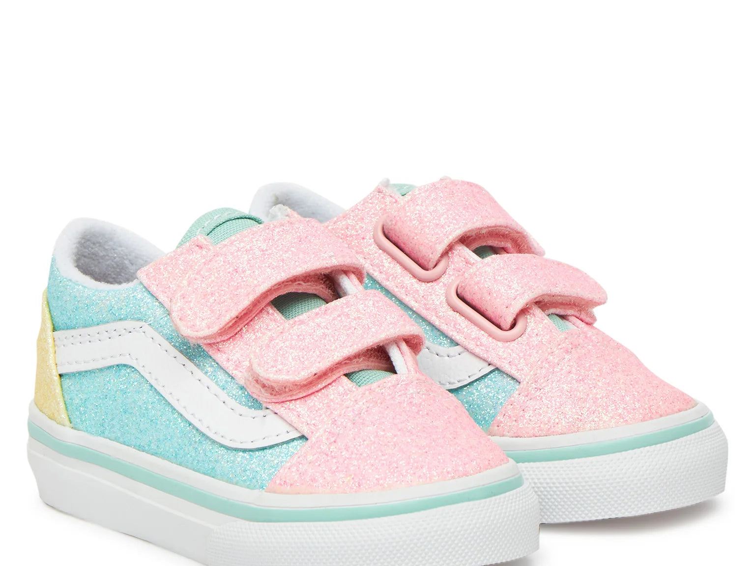 Vans Old Skool V παιδικά παπούτσια για κορίτσια Pastel Glitter Multi VN000CS6ZQP1