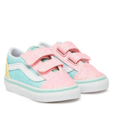 Vans Old Skool V παιδικά παπούτσια για κορίτσια Pastel Glitter Multi VN000CS6ZQP1