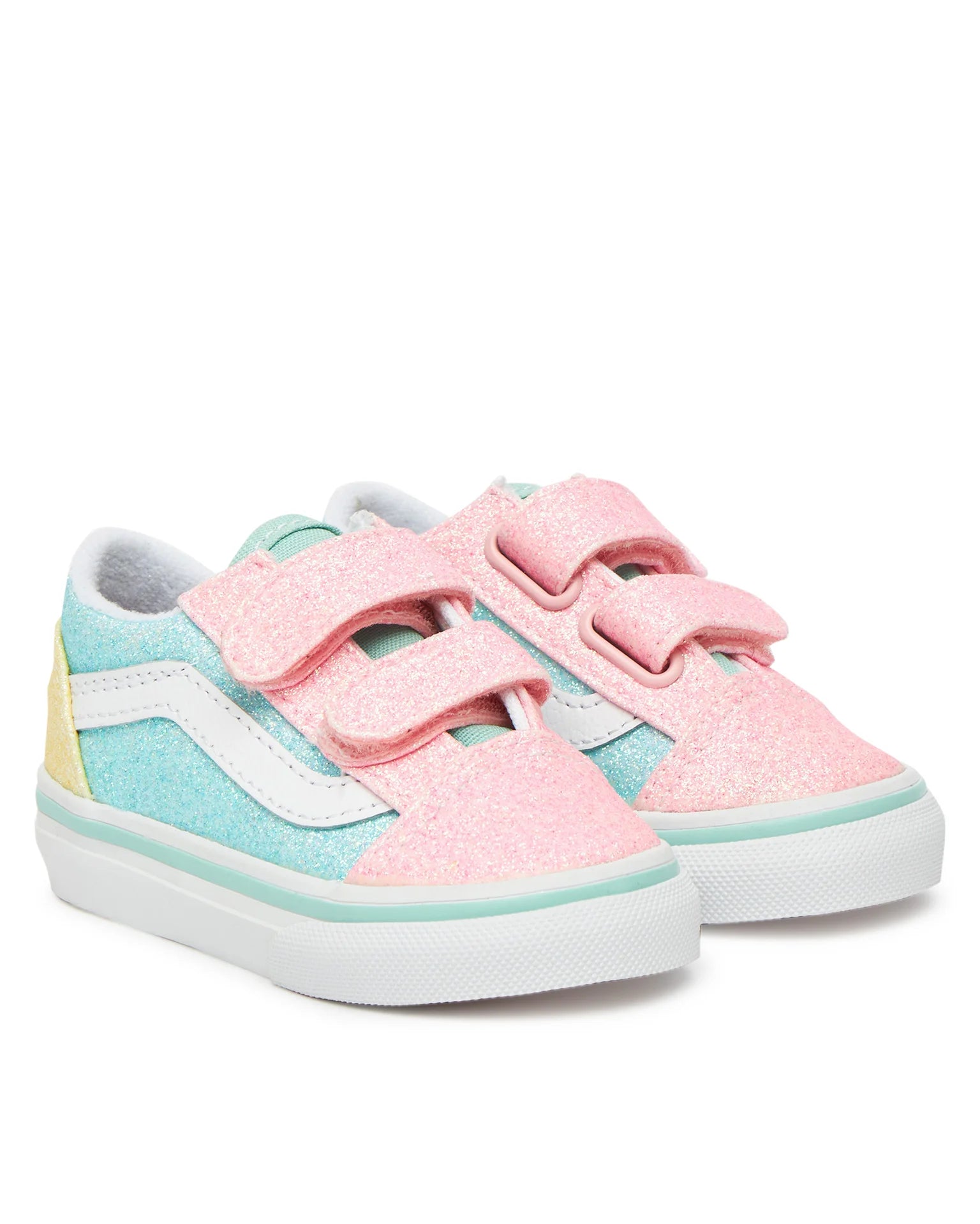 Vans Old Skool V παιδικά παπούτσια για κορίτσια Pastel Glitter Multi VN000CS6ZQP1