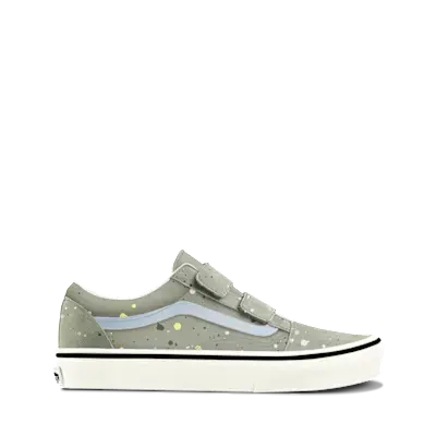 COOL STEP - Vans Old Skool V παιδικά sneakers για αγόρι/κορίτσι VN000CYAFSG1 PAINT SPLATTER Soft Sage
